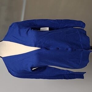 Amazon Essentials Size S Bright Blue Button Up Cardigan